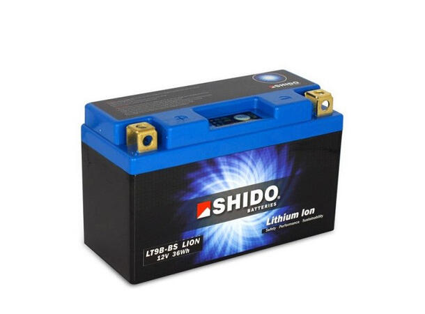 Shido LT9B-BS Lithium - 12V ATV/MC/Snøscooter Batteri